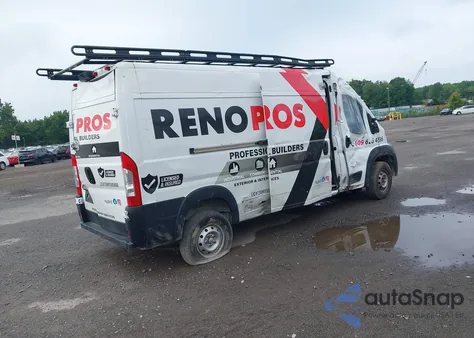 2021 Ram Promaster 2500 High Roof 159 Wb из США, поврежденный, VIN 3C6LRVDG4ME510878